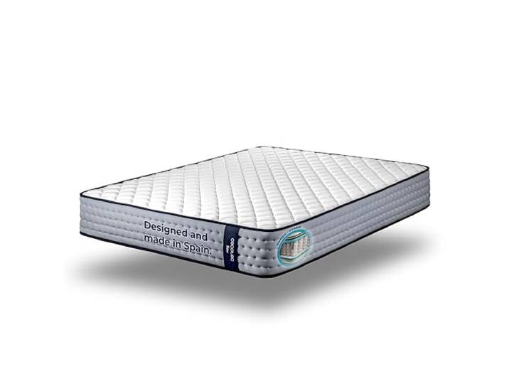 Cecotec Viscoelastische Matratze mit Taschenfedern Flow 6700 Hybrid 120x180. Mehrschichtig, Höhe 26 cm, Hohe Festigkeit, Unabhängigkeit der Liegeflächen, Atmungsaktivität, Doppelseitig Winter/Sommer