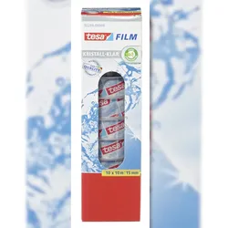 Tesa Film, transparent, 15 mm  x  10 m, 10 Stück