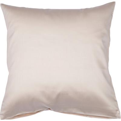 Kissenbezug JANINE "Colors Mako Satin", beige (sand), B:80cm L:80cm, Mako-Satin, Mako-Satin, Kissenbezüge, Kissenbezug, mit Reißverschluss, uni Kissenhülle, feinfädig, 100% Baumwolle