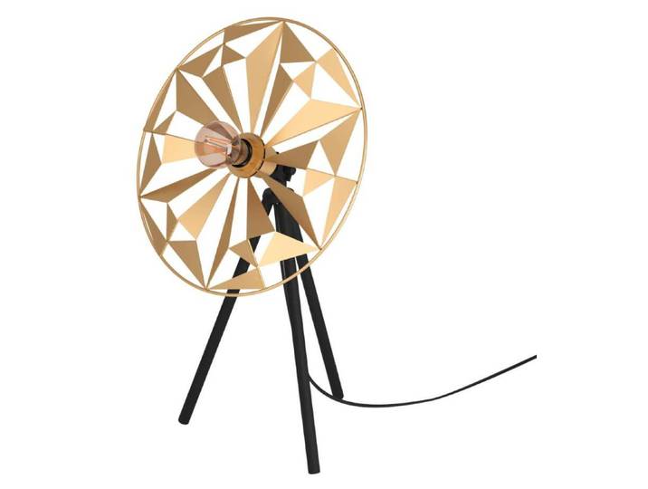 Eglo 43808 CASTANUELO E27 Lampe de table 370x270mm noir or
