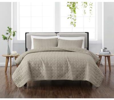 Cannon Geo Circle Solid Quilt Set