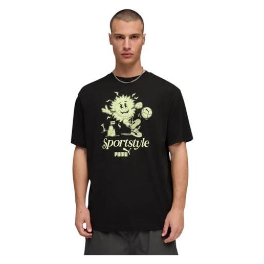 Puma Schwarzes T-Shirt Mit Grafik-Sonnenmotiv (M) (70051639)
