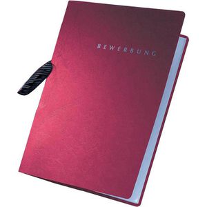 Pagna Bewerbungsmappe 22004-01 Swing, A4, 2-teilig, mit Klemme, Karton, rot