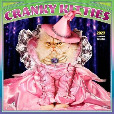 Avanti Cranky Kitties Official 2027 12 X 24 Inch (Hanging) Monthly Square Wall Calendar Foil Stamped Cover Plastic-Free