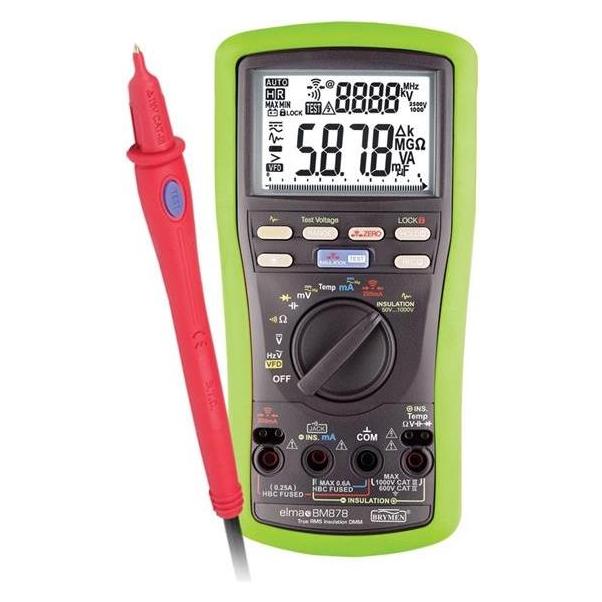 Elma Instruments Elma BM878 Isolationsmultimeter med remote probe og temperaturmåling (Hand-Multimeter) (ELMA BM878)