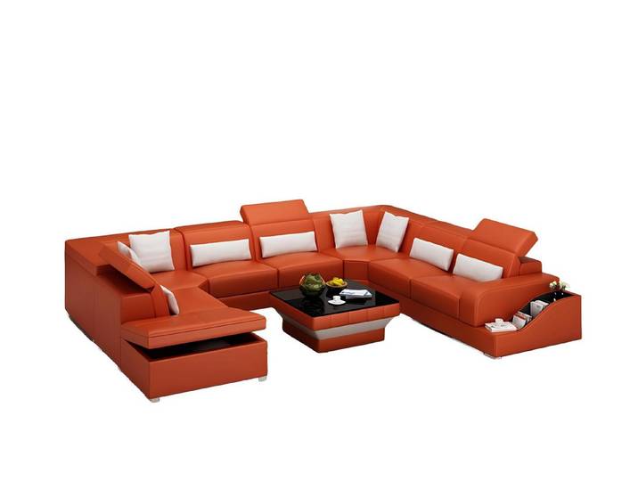 Xlmoebel Couchtisch Schwarzer Glastisch aus Leder, quadratisch, elegant und vielseitig (Packung, Couchtisch), Hergestellt in Europa