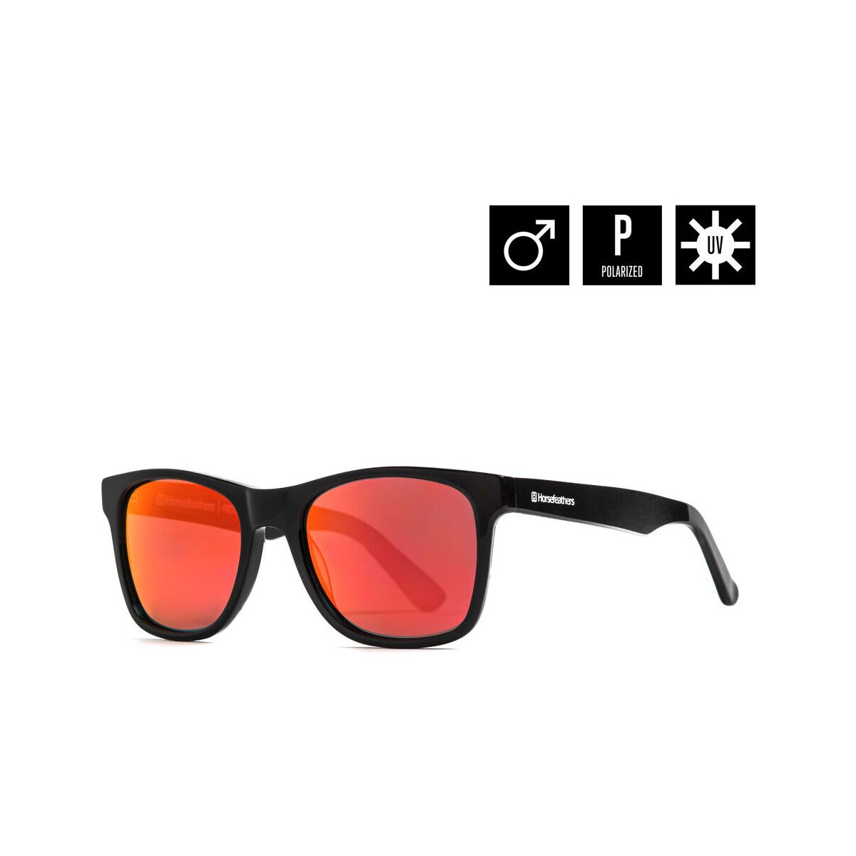 Horsefeathers Foster Sunglasses gloss black/mirror red AA866H-gloss black-mirror red