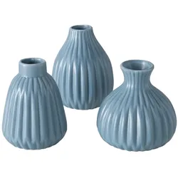 Boltze Vase Esko 3er-Set, Blau