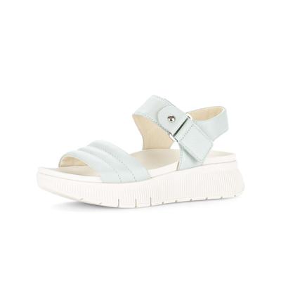 Plateausandaletten GABOR "Plateau Sandale", Damen, Gr. 41, blau (grün), Schuhe