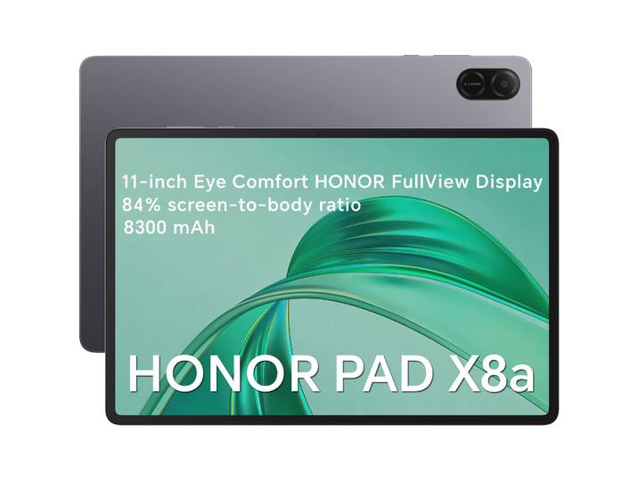 Tablette HONOR Pad X8a, 8300 mAh, écran 11 pouces 90 Hz avec protection des yeux, 4 haut-parleurs, Android 14, gris spatial