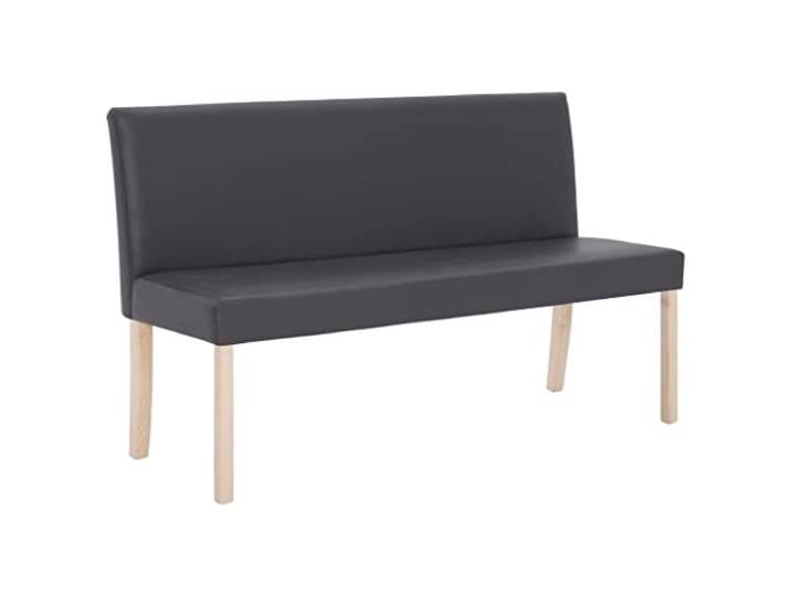 HKLGBVCR Sitzbank aus Massivholz, Kiefer, 139,5 cm, gepolstert, Schaumstoff Flauschiger Sitz, stabile Struktur, vielseitig einsetzbar, klassisches Design, elegante graue Ausführung