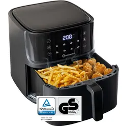 Sommertal Heißluftfritteuse HF760 - 7,6L XXL Airfryer - Touchscreen, 8 Programme, 2000 Watt, TÜV Rheinland GS geprüft