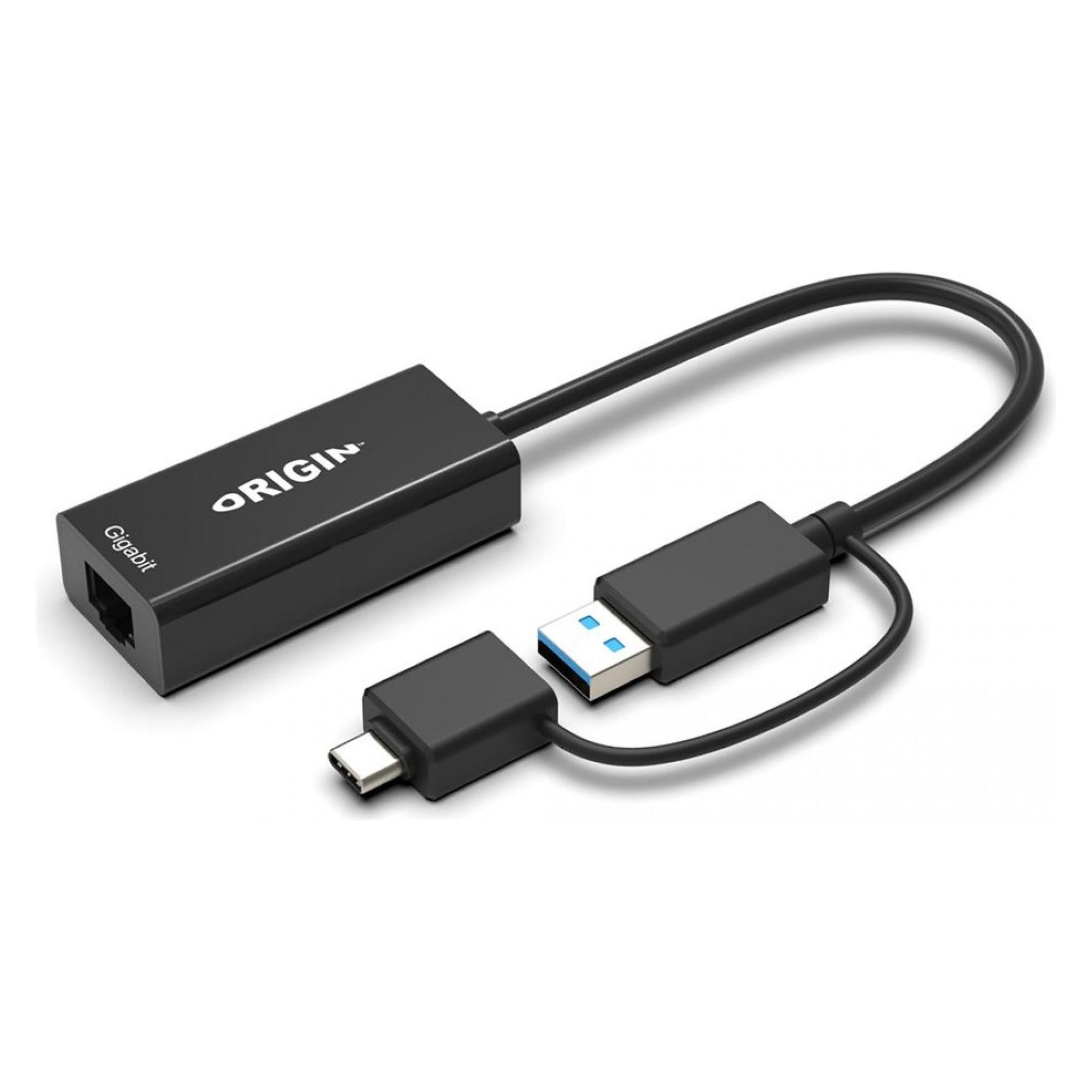 Origin Storage USB3.0 OR USB-C (WITH USB-C (USB-A, USB-C, 1 Port) (OS-HUB-USB3/C-RJ45)