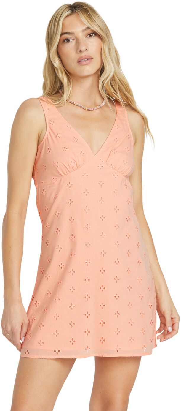 Minikleid BILLABONG "Feeling Lovely", Damen, Gr. M, rosa (peach kiss), Obermaterial:100% Baumwolle., Kleider Minikleid
