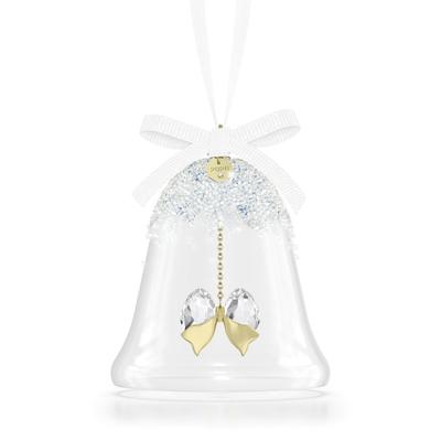 Dekohänger SWAROVSKI "Kristallfigur Sammelfigur Jahresausgabe Weihnachtsglocke", transparent (kristallweiß, goldfarben, weiß), Dekohänger, Baumwolle, Kristallglas, Metall, Swarovski Kristall