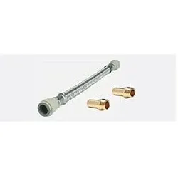 John Guest Abdrückset Set30 ideal für Aufputzarmaturen und Durchlauferhitzer, 1x Schlauch 15mm x 15mm, Länge 500mm und 2x Messing Einschraubstutzen 15mm x 1/2" BSPT