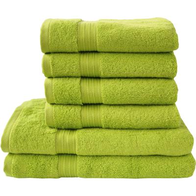 Handtuch Set DYCKHOFF "Siena", grün (apfel), Obermaterial: 100% Baumwolle, Handtuch-Sets, in tollen Unifarben