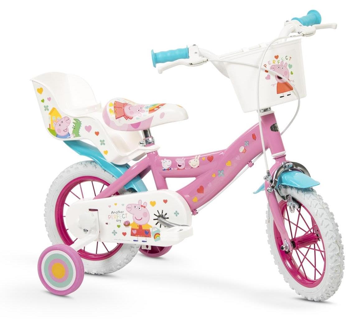 Kinderfahrrad 12 Zoll Peppa Pig Rosa mit Stützrädern