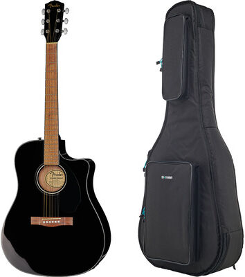 Fender CD-60SCE Blk WN w/Bag Noir