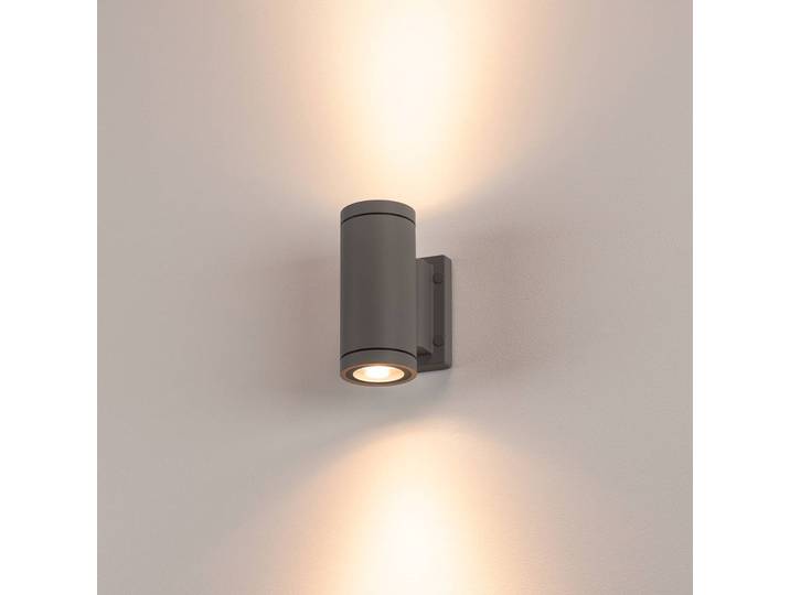 SLV Aussenwandleuchte Myra, dimmbar, schwarz, Aluminium, Modern, Wandleuchte außen