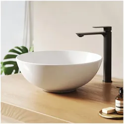 Emke, Waschbecken, Handwaschbecken mit Beschichtung Ø41 cm Weiss Glänzend