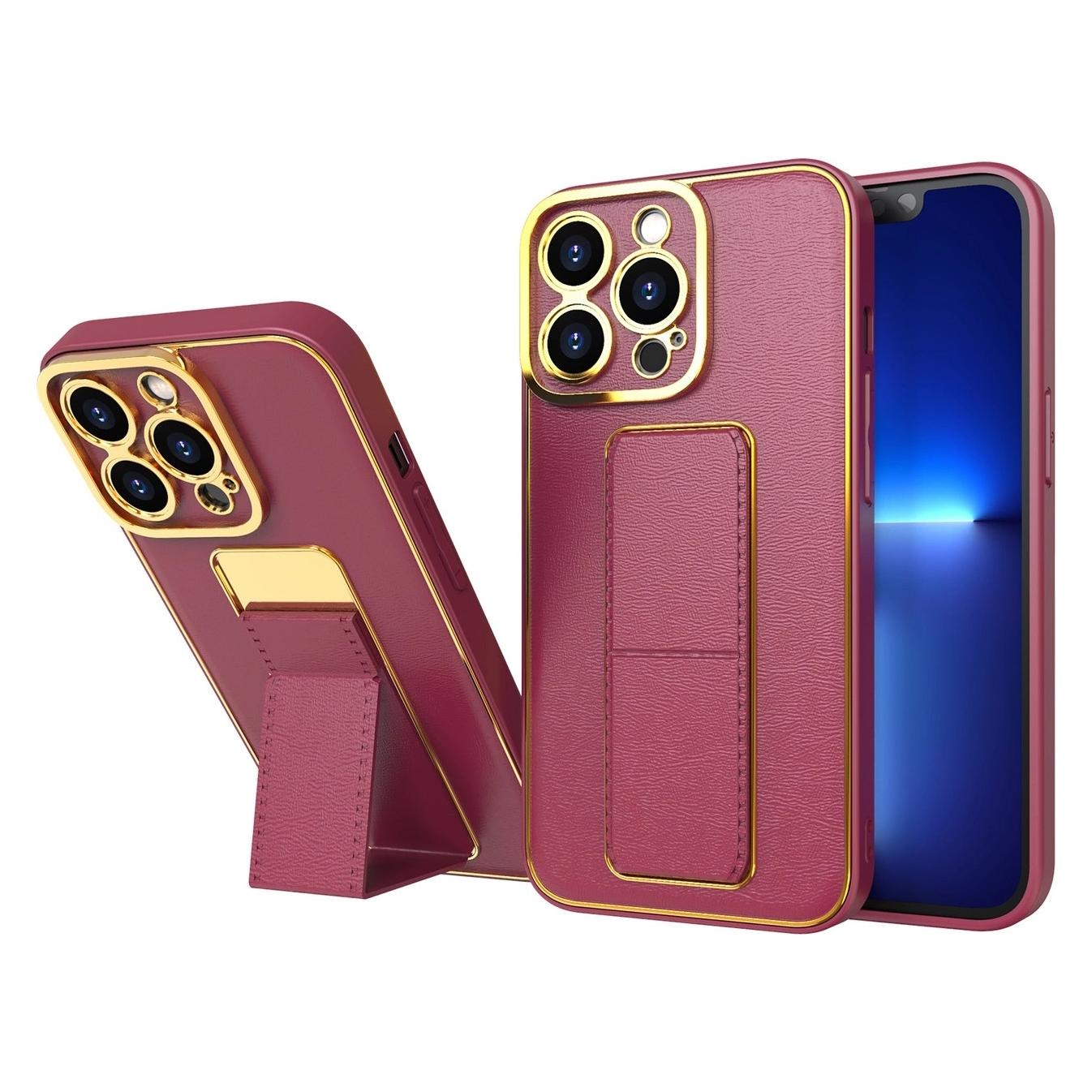 Hurtel Neue Kickstand Case Hülle für iPhone 12 Pro mit Ständer rot (Apple iPhone 12 Pro) (1404978613)