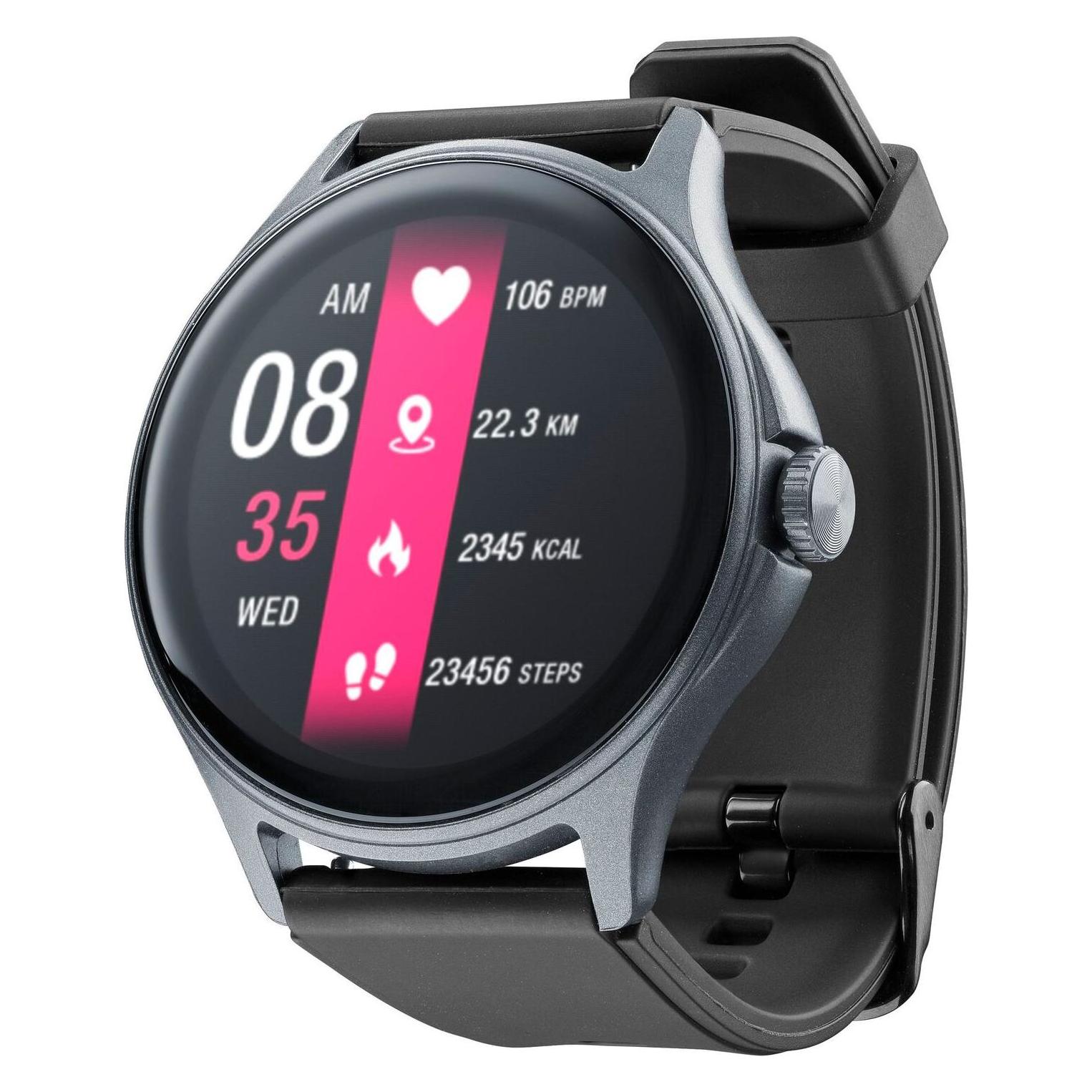Cellularline Bluetooth Smartwatch (35.05 mm, ohne SIM) (BTIONWATCHPRORK)