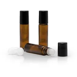 Farfalla Leergut-Set Braunglas Roll-on mit Deckel (3St)