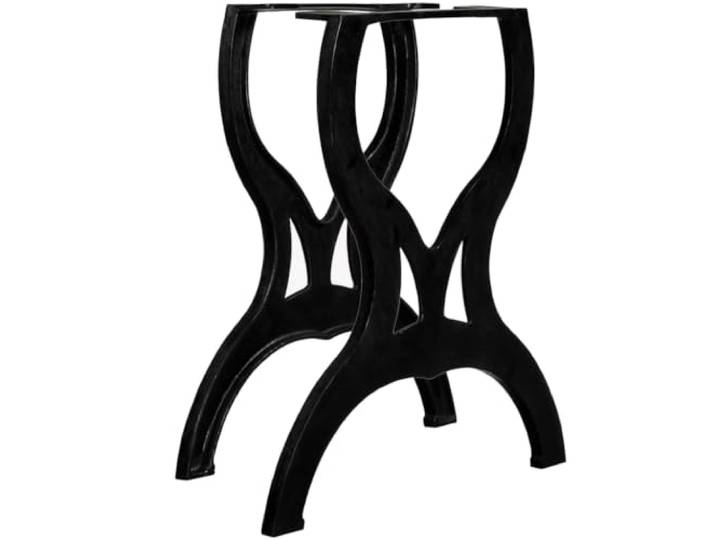 hliofuir 2 STK. Tischbeine X-Gestell Gusseisen Schwarz Esstisch 69x71cm Stabile Untergestelle im Industrie-Look für schwere Holzplatten in Esszimmer, Küche oder Gastronomie. Vorgebohrte Platten.