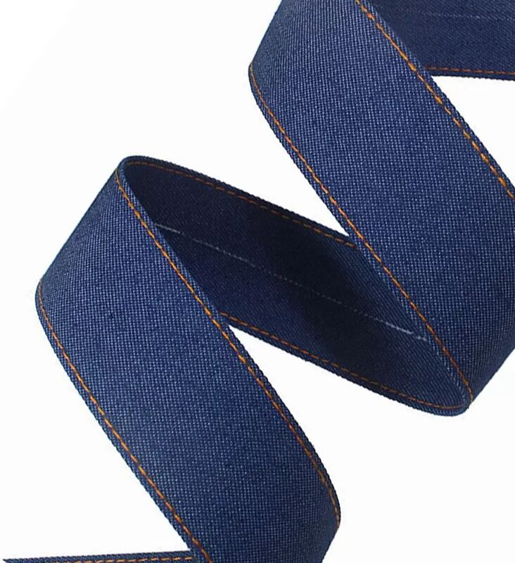 INF Denim-Gurtband mit gelber Naht - 4 cm breit