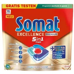 Somat Spülmaschinencaps »Excellence Premium 5in1« 16 Stück rot