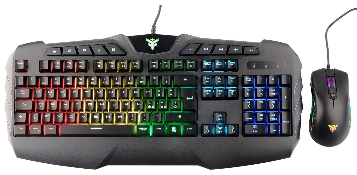 Selius T20 toetsenbord en muis combo met RGB-membraan en multimedia software