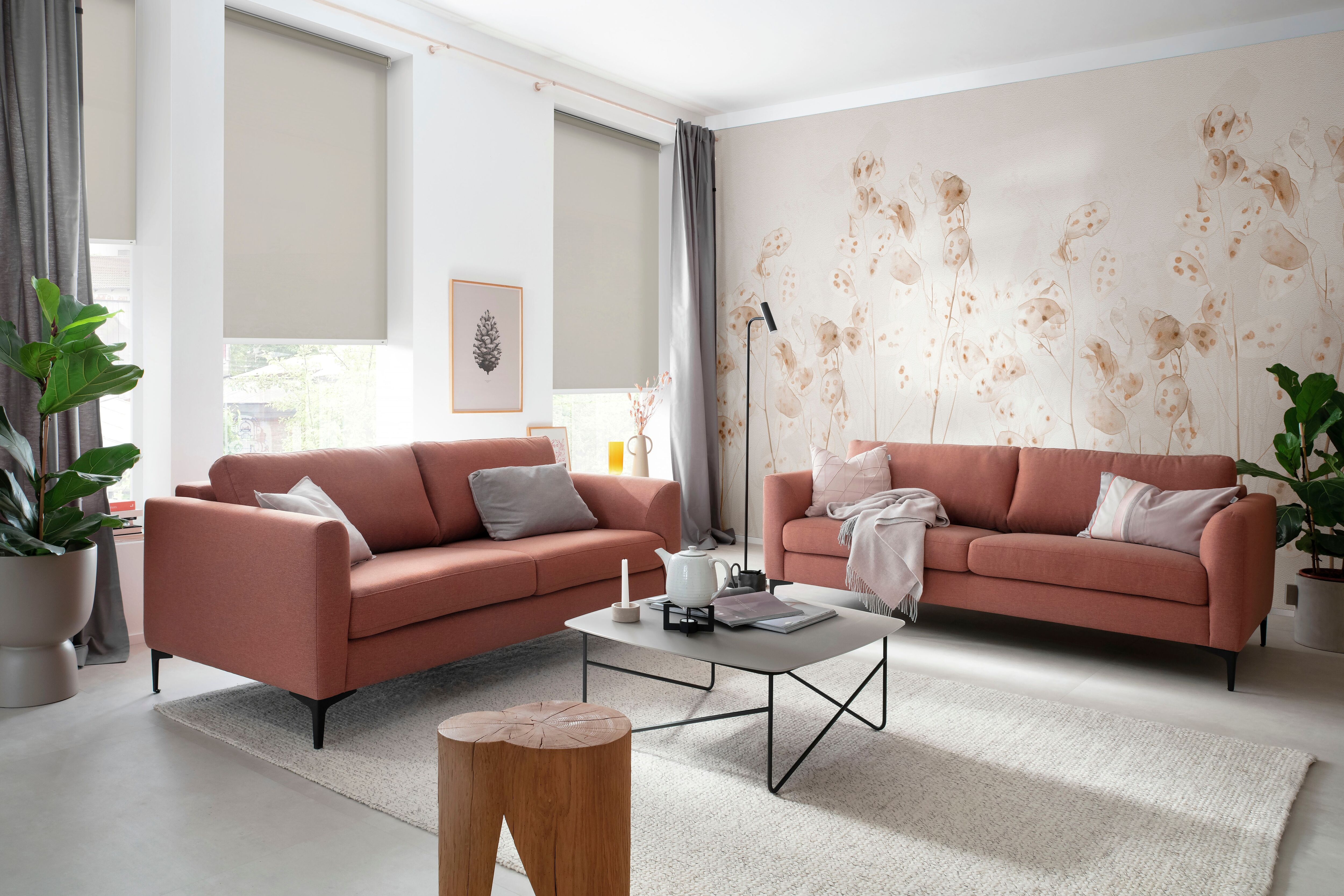 Seitenzugrollo "Tageslichtrollo Tizia", beige, B:45cm H:150cm, Polyester, SCHÖNER WOHNEN-KOLLEKTION, Rollos, Seitenzugrollo, geklebt, geklemmt, silberne oder weisse Rollo-Technik beige 150cm, einseitig verschiebbar, 45cm