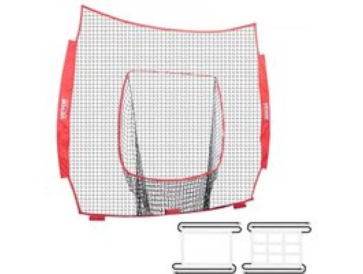VEVOR 2134 x 2134 mm Pitching Net Pitching Target met Strike Zone, Honkbal & Softbal 9 Hole Trainingsuitrusting voor Jeugd & Volwassenen, Honkbal Pitching Net (Alleen Net)