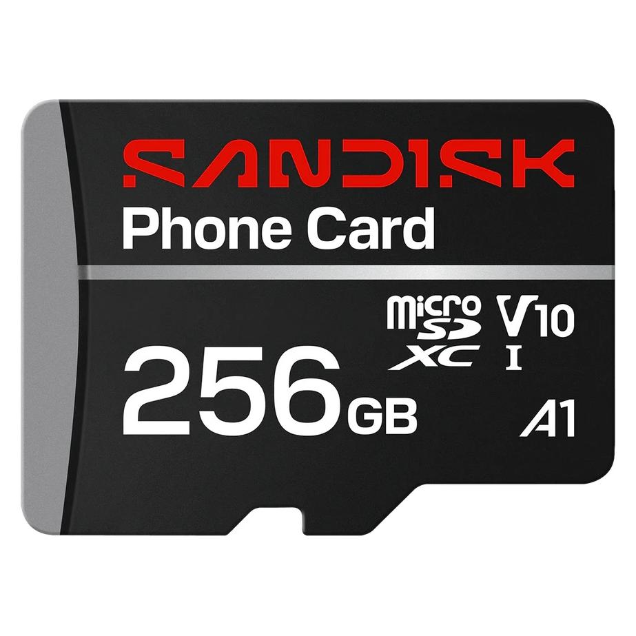 Sandisk Phone Card Microsdxc 256gb (256 GB, microSDXC, U1, UHS-I) (SDSQUBQ-256G-GN6QN)