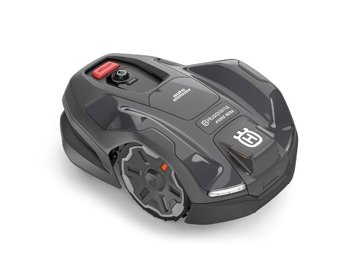 Rasenmähroboter HUSQVARNA 410XE NERA 1000 m² , grau (schwarz), B:44cm H:28cm T:68cm, Rasenmähroboter, Rasenmähroboter, mit Diebstahlalarm, PIN-Code