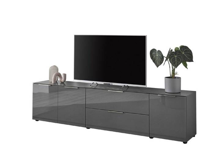 PREISBRECHER TV-Board Sean, in Anthrazit, - 226x55x40 cm (BxHxT)