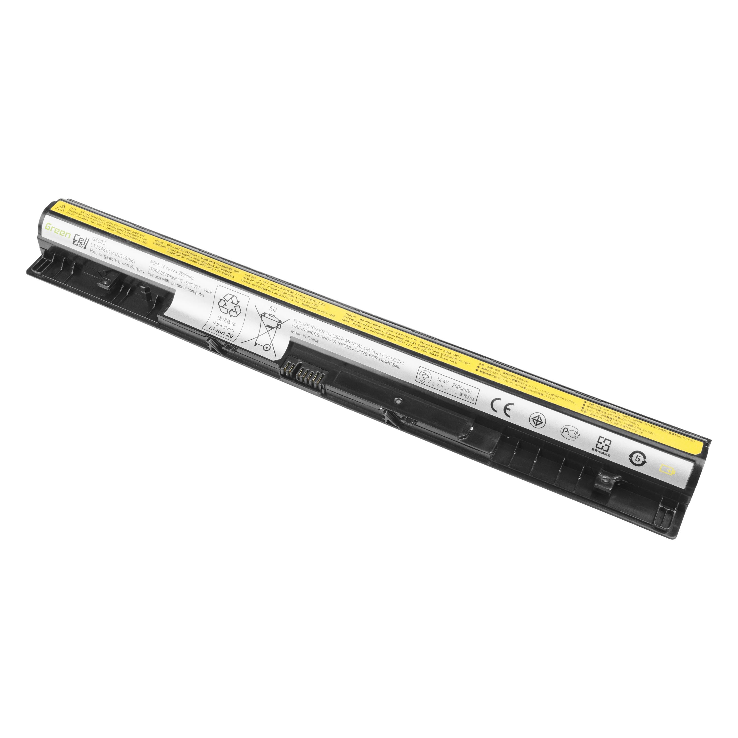 Lenovo GREENCELL LE46PRO Battery Green Cell PRO L12M4E01 for G50 G50-30 G50-45 G50-70 G50-80 G500s (4 Zellen, 2600 mAh) (LE46PRO)