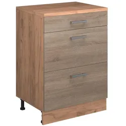 Vicco, Kommode + Sideboard, Kommode unter Schräge Rion, Sonoma, 60 x 81.6 cm ohne Schräge mit 2 Schubladen (60 x 46 x 81.60 cm)