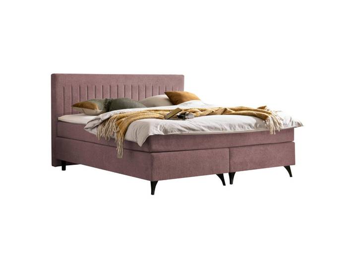 Boxxx Boxspringbett, Rosa, Metall, H4, Höhe ca. 17 cm, 180x200 cm, Stoffauswahl, Topper durchgehend, Matratze in verschiedenen Härtegraden erhältlich, geteilt, Schlafzimmer, Betten, Doppelbetten