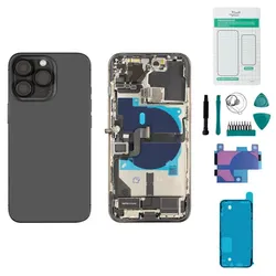 iPhone 13 Pro Gehäuse mit Backcover Graphit - Set