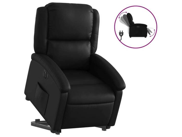 vidaXL Fauteuil relax releveur électrique noir similicuir
