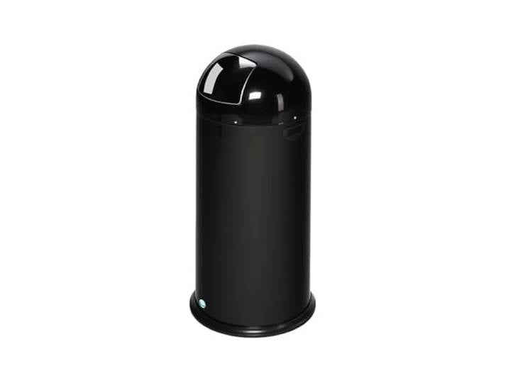 PROREGAL Klassischer Abfallsammler 52 Liter, HxBxT 88x46,5x46,5cm Verzinkter Stahl Schwarz Mülleimer Abfalleimer