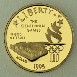Goldmünze 5 Dollar "Olympia Stadium" 1995 (PP) (USA)