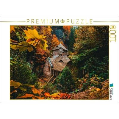 CALVENDO Puzzle Gaswerk, Böhmische Schweiz | 1000 Teile Lege-Größe 64x48cm Foto-Puzzle für glückliche Stunden