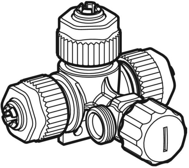 Geberit Wasseranschl. PEX, zu UP-SPK Sigma 241879001 mit integriertem Eckventil