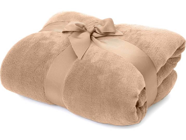Lumaland knusse deken - 150x200 cm - Sofa deken & sprei - Lichtbruin