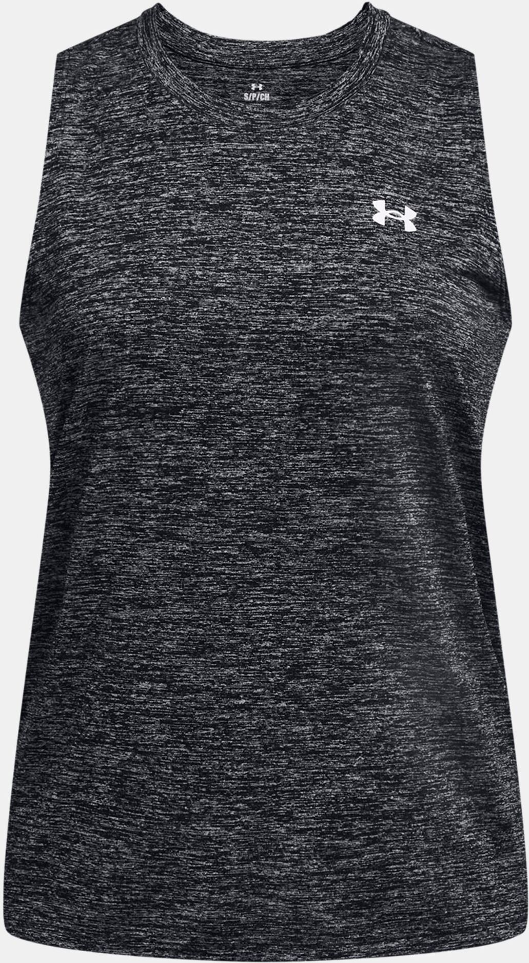 Tanktop UNDER ARMOUR "TECH TANK TWIST", Damen, Gr. M, schwarz, Rundhals, Tops Tanktop, mit Logodruck, aus Polyester schwarz M