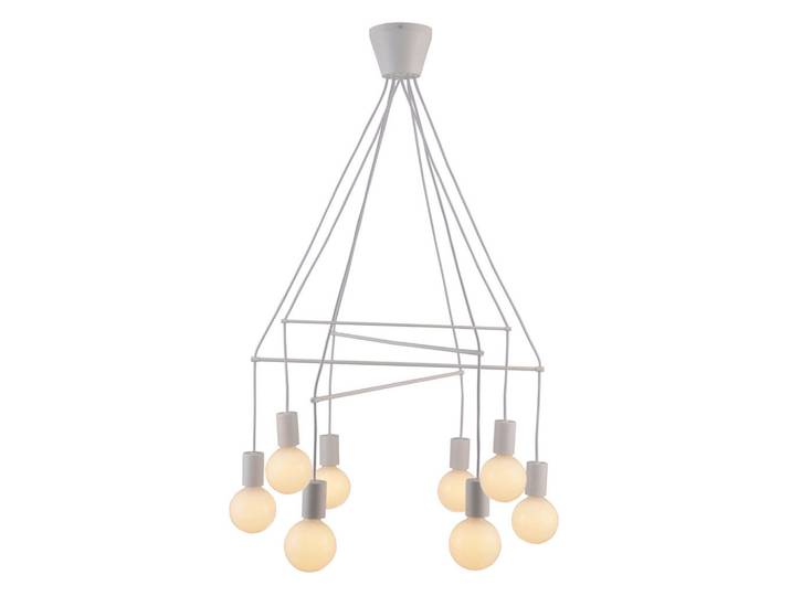 Pendelleuchte Alto, Weiß, Metall, 82x95x82 cm, RoHS, Europäischer Sicherheitsstandard, einfach zu transportieren, Lampen & Leuchten, Innenbeleuchtung, Hängeleuchten, Pendelleuchten