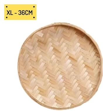 Uplift Treasures Handwoven Bamboo Fruit Bread Basket Storage Tray xl